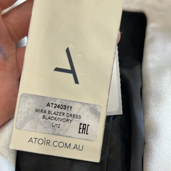 Atoir Mira Blazer Dress in Black & Cream